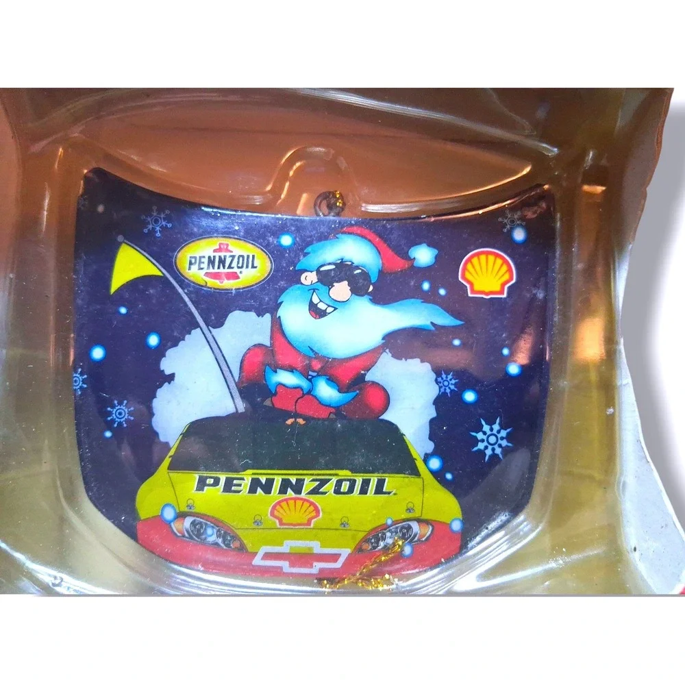 NASCAR Pennzoil Santa Sam Bass Collectible Ornament Trevco Christmas Racing‎